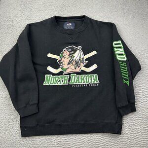 North Dakota Fighting Sioux Pullover Sweatshirt UND Hockey Size Medium